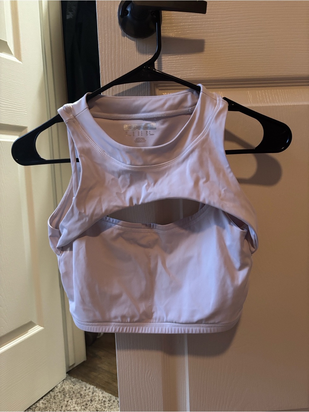 Forever 21 White Cutout High Neck Sports Bra